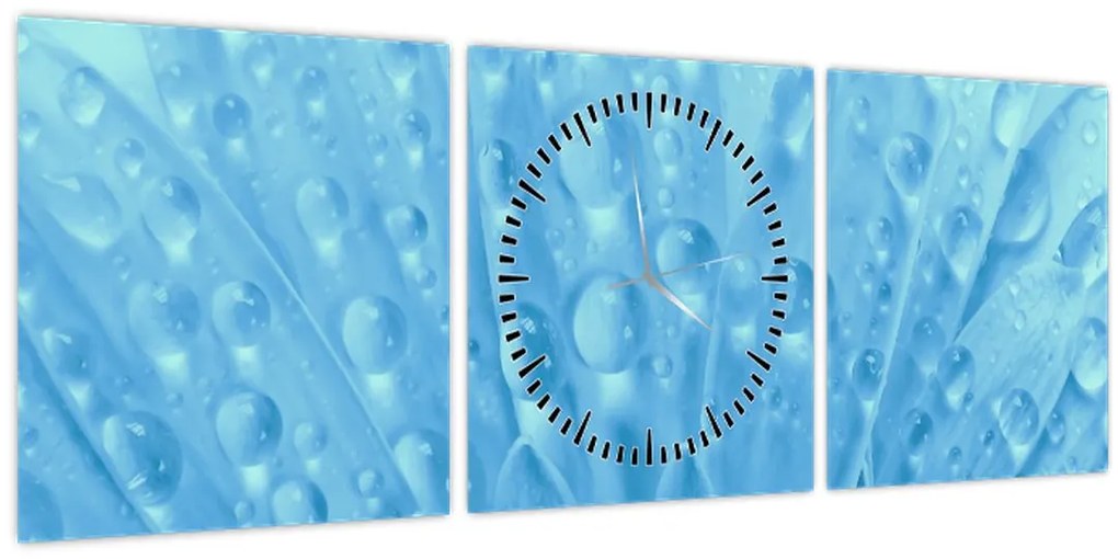 Tablou - Macro împușcat de o floare (cu ceas) (90x30 cm)