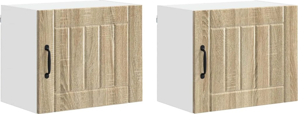 vidaXL Dulap de bucătărie 2 pcs Stejar Sonoma 50 x 31 x 40 cm