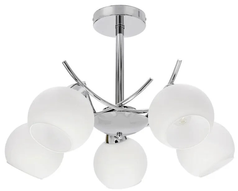 Lustră pe tijă AMOS 5xE27/40W/230V crom lucios