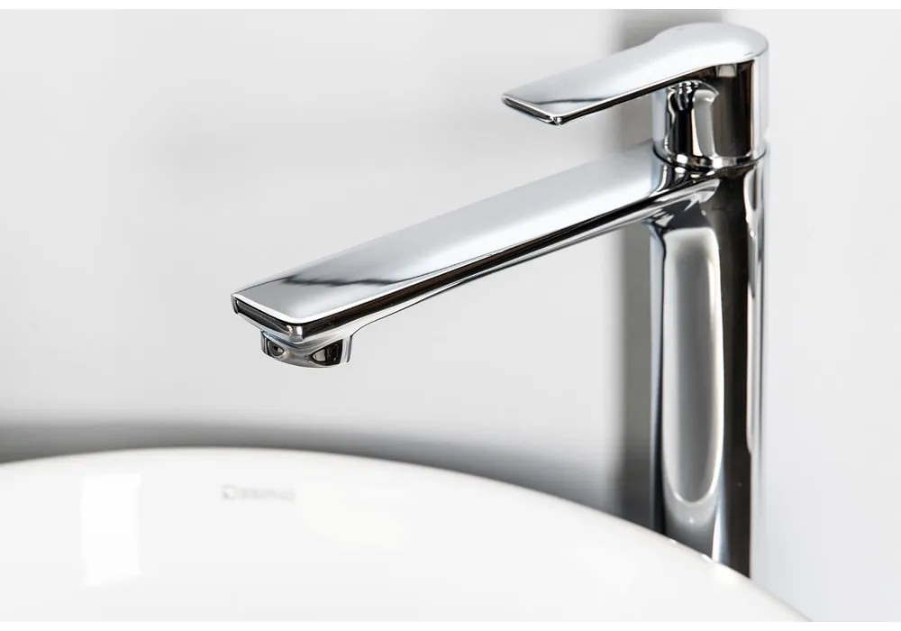 Baterie argintiu-lucios pentru chiuvetă înaltă Pax – Sapho