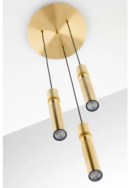 Lustră pe cablu Jupiter 2019 ALAS 3xGU10/10W/230V auriu