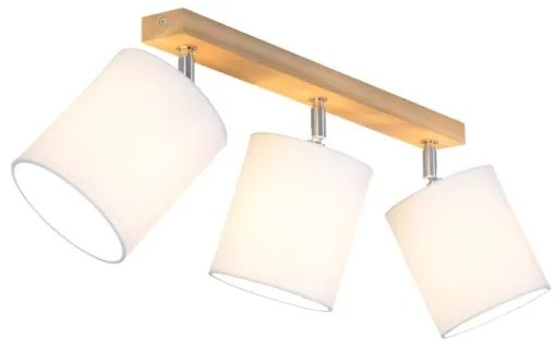 Spot-Light 56744374 - Lampă spot APRILLIA 3xE27/25W/230V stejar alb