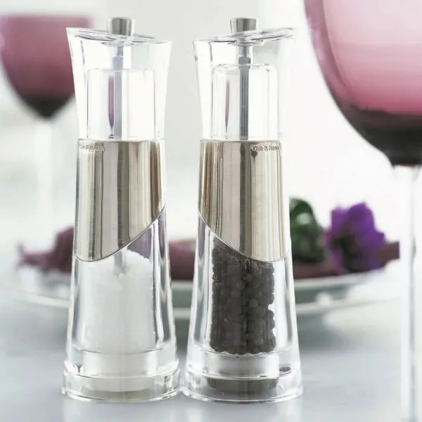 Cole&Mason - Set 2 râșnițe sare și piper BOBBI, 18,5 cm