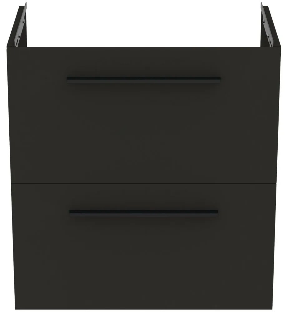 Dulap baza lavoar, 60x38x63 cm, 2 sertare, carbune gri mat Gri carbon