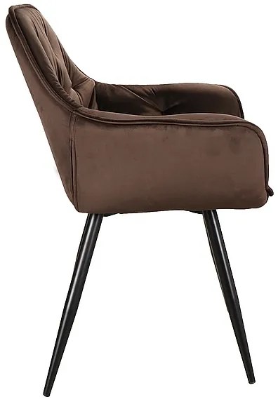 Scaun de bucaterie Cherry Velvet, maro/negru