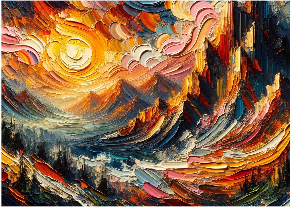 Tablou - Munte acoperit de soare (70x50 cm)