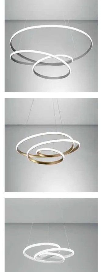 Lustra LED design modern Diva 65cm, auriu, alb sau titan