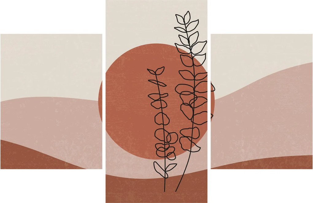 Tablou - Boho frunze N⁰1 (90x60 cm)