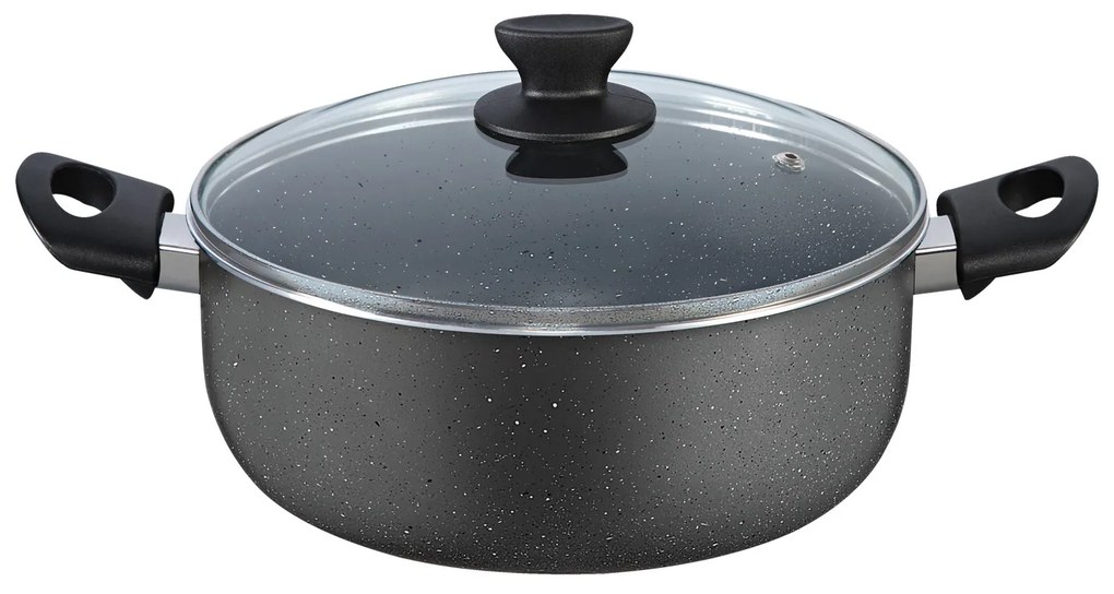 Cratita aluminiu 26 cm, 4L cu capac ZILAN ZLN-1990