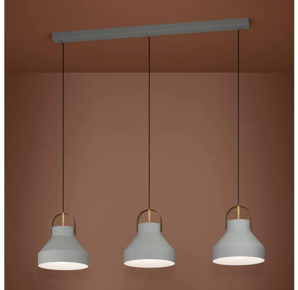 Lustră pe cablu Eglo 390227 ESTEPONA 3xE27/40W/230V gri