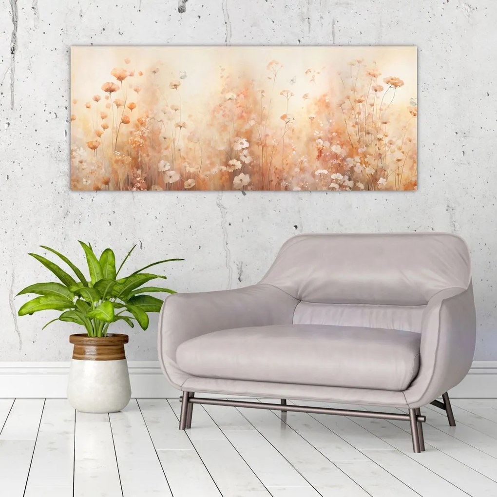 Tablou - Model de flori sălbatice (120x50 cm)