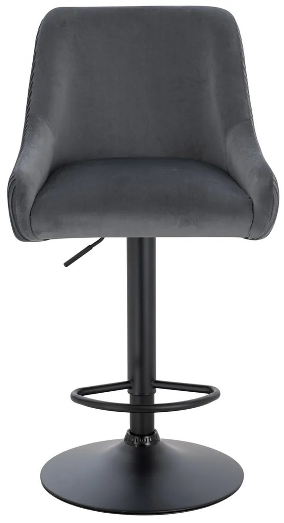 HR920W Scaun Grafit din Catifea cu Bază Neagră