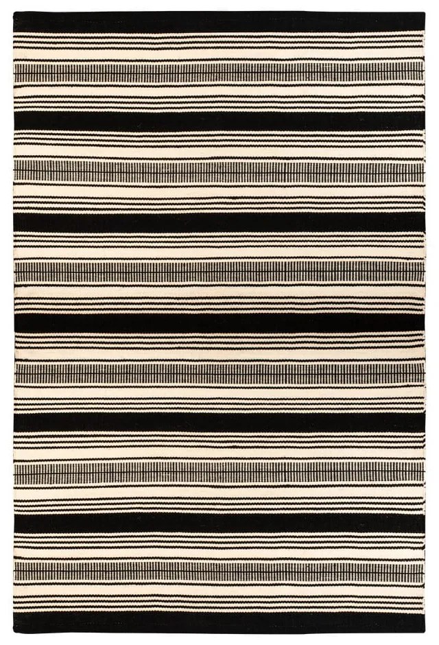 Covor reversibil pentru exterior din plastic reciclat Green Decore Zambezi, 160 x 230 cm, alb-negru