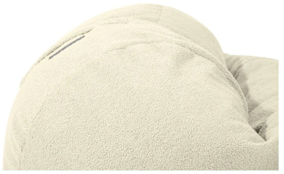 Fotoliu puf pentru copii maro cu tapițerie din țesătură bouclé Roll 80 – SLOWDOWN