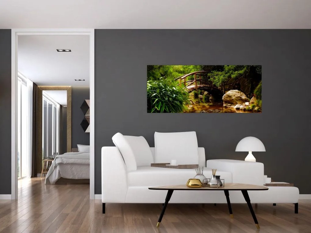 Tablou - Pod prin râu (120x50 cm)