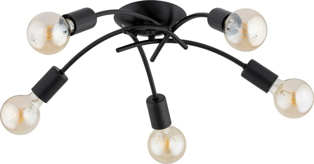 Lustră aplicată TORIZO 5xE27/15W/230V neagră