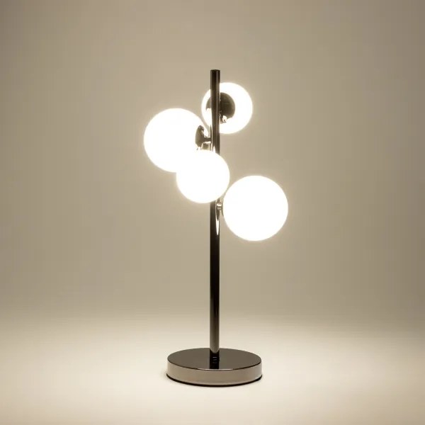 Brilagi - Lampă de masă LED MILLA 4xG9/3W/230V negru cromat/alb