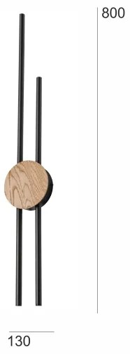 Aplică LED Brilagi WOODY COLLINE LED/15W/230V stejar