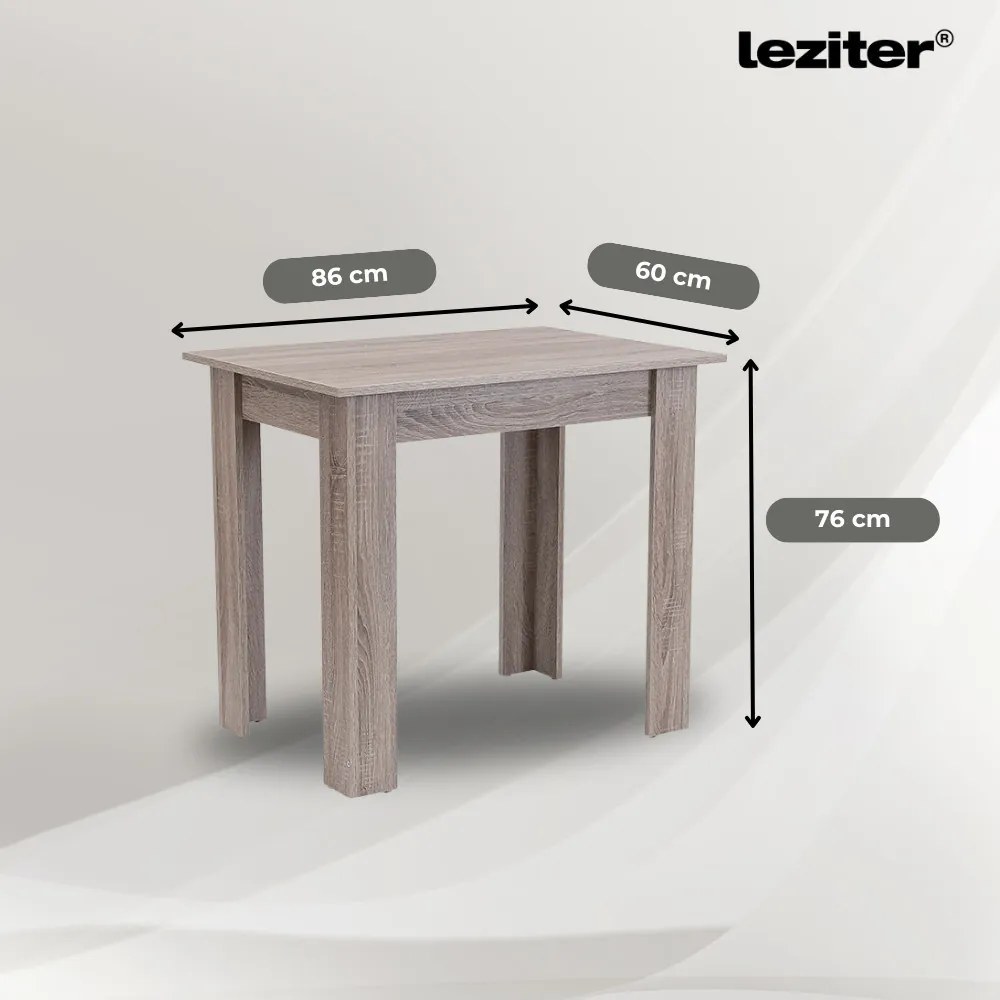 Set de masă Leon 4+1 stejar York gri