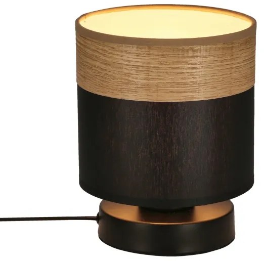 Lampă de masă PORTO 1xE27/60W/230V negru/maro