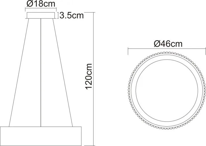 Lustra LED suspendata design circular KEMP