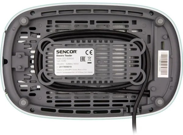 Sencor - Prăjitor de pâine cu 2 fante și încălzitor pentru chifle, 1000 W/230 V, culoare mentă
