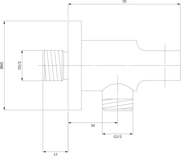Omnires conexiune unghiulara cu maner alb 8873WM