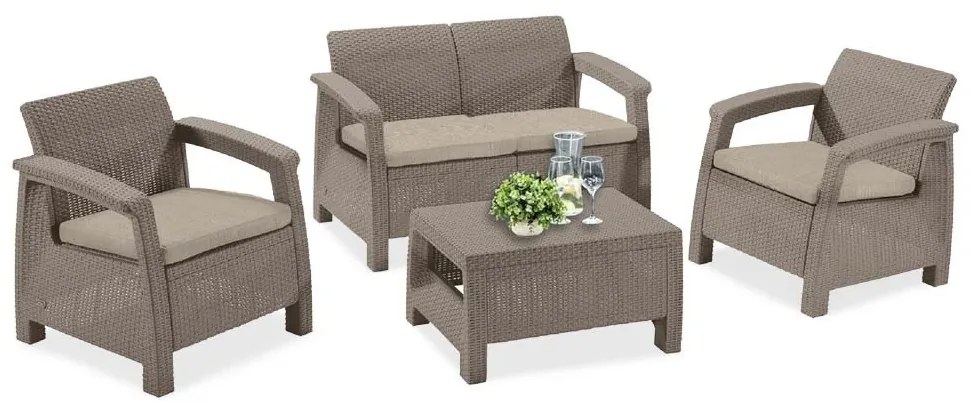 Corfu set II set de mobilier de grădină cappuccino