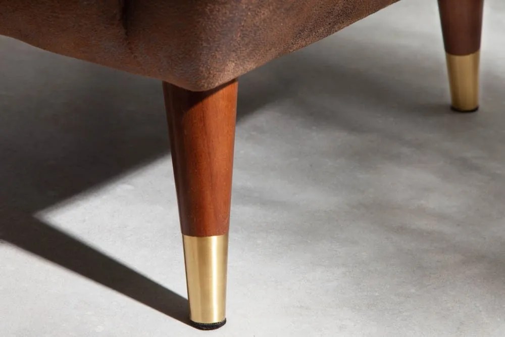 Fotoliu Clasic, Microfibra, Maro Antic, Don