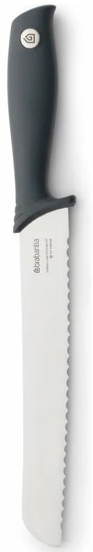 Cutit pentru paine Brabantia Tasty+ 1001162, 20 cm, Otel calit, Rezistent la zgarieturi si coroziune, Gri inchis