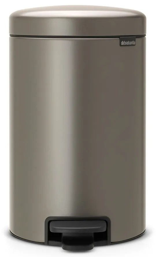 Coș de gunoi gri cu pedală din oțel 12 l NewIcon – Brabantia