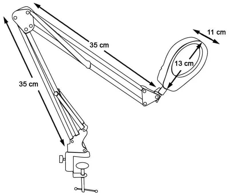 Lupa de masa cu LED, cu 2 lentile
