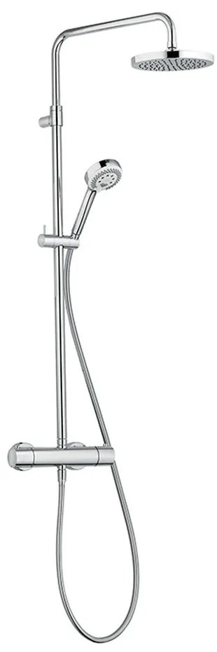 Set de dus Dual Shower System cu termostat, 20 cm, crom Crom lucios
