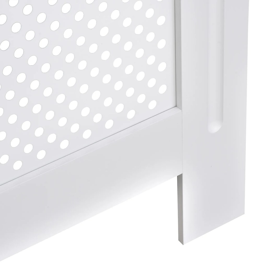 HOMCOM Carcasă Modernă pentru Calorifer din MDF Tip Grilă, 78x82x19 cm, Alb | Aosom Romania