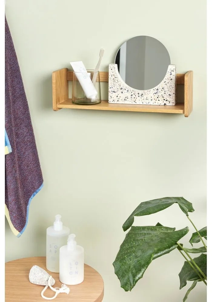 Raft de perete din lemn de stejar Hübsch Nomad, natural