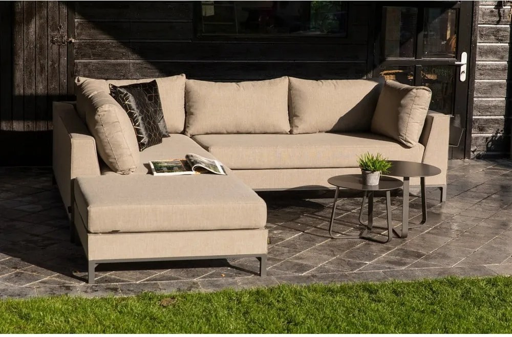 Canapea cu șezlong pe partea stângă pentru grădină Exotan Sicilie, bej