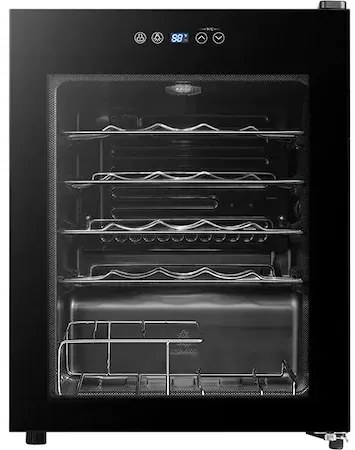 Racitor de vinuri VORTEX VWC7SBK01M, 24 sticle, H 64.2 cm, Clasa G, negru