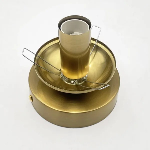 Plafonieră CRISTAL 1xE14/15W/230V alamă/bej fumuriu