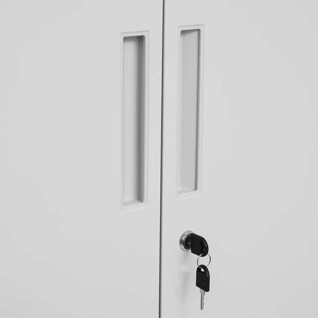 Dulap metalic de depozitare, Songmics, Gri, 80x40x180 cm