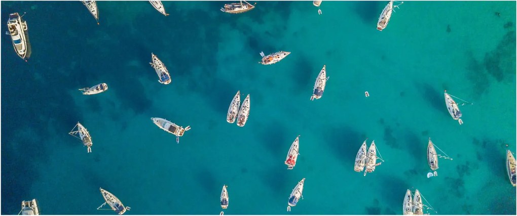 Tablou - Sailboats (120x50 cm)