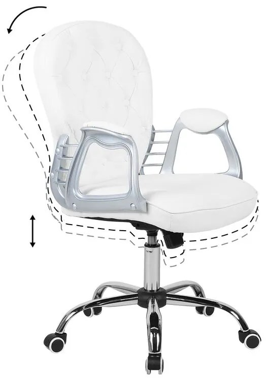 Scaun de birou Princi (Alb). Promo -50%. 1011247