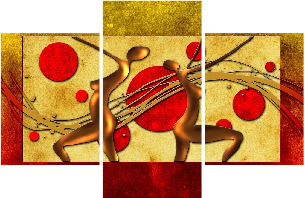 Tablou abstract cu două femei (90x60 cm)