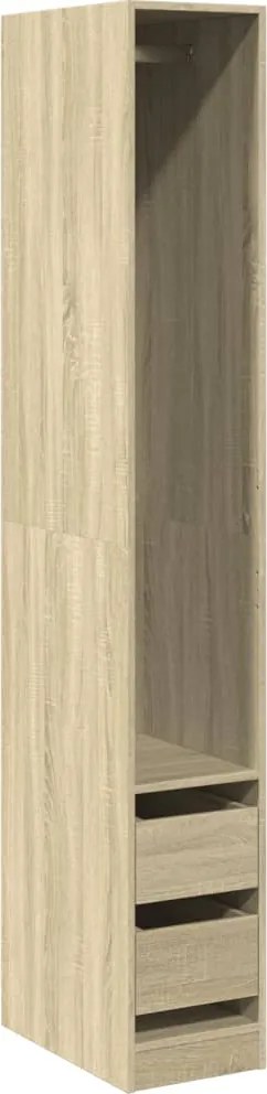 vidaXL Șifonier, stejar sonoma, 30x50x200 cm, lemn prelucrat