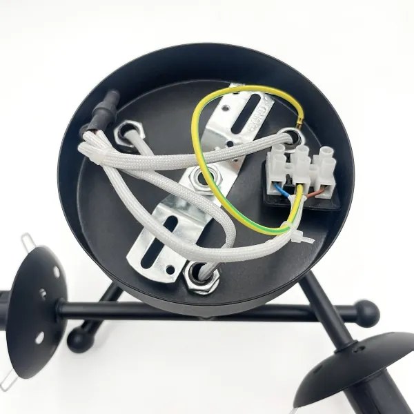 Brilagi - Lustru aplicat de tavan MALIVA 3xE14/15W/230V negru/alb