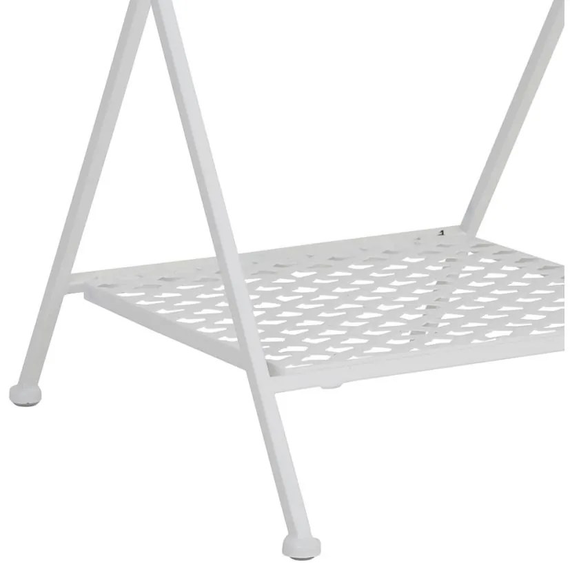 Masuta laterala pliabila din metal, H67 cm, Charmet White