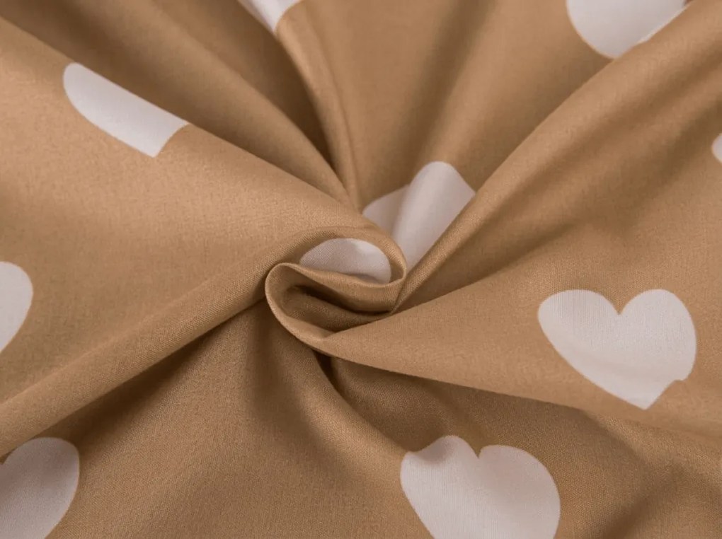 Cearsaf din microfibra CARAMHEART maro 180x200 cm