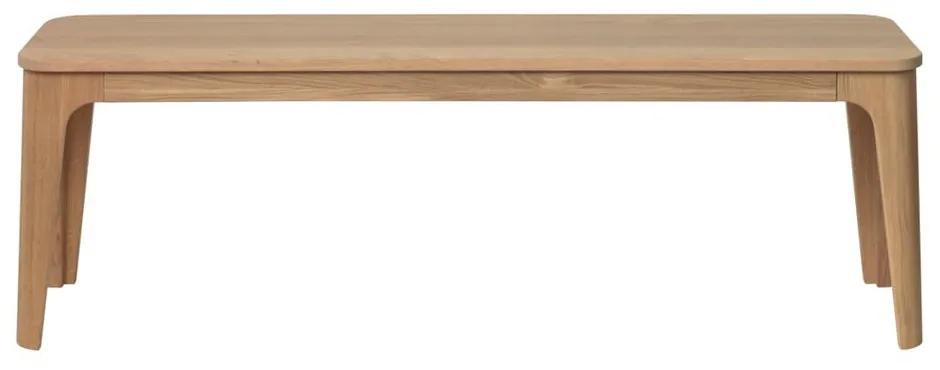 Bancă din lemn de stejar alb Unique Furniture Amalfi