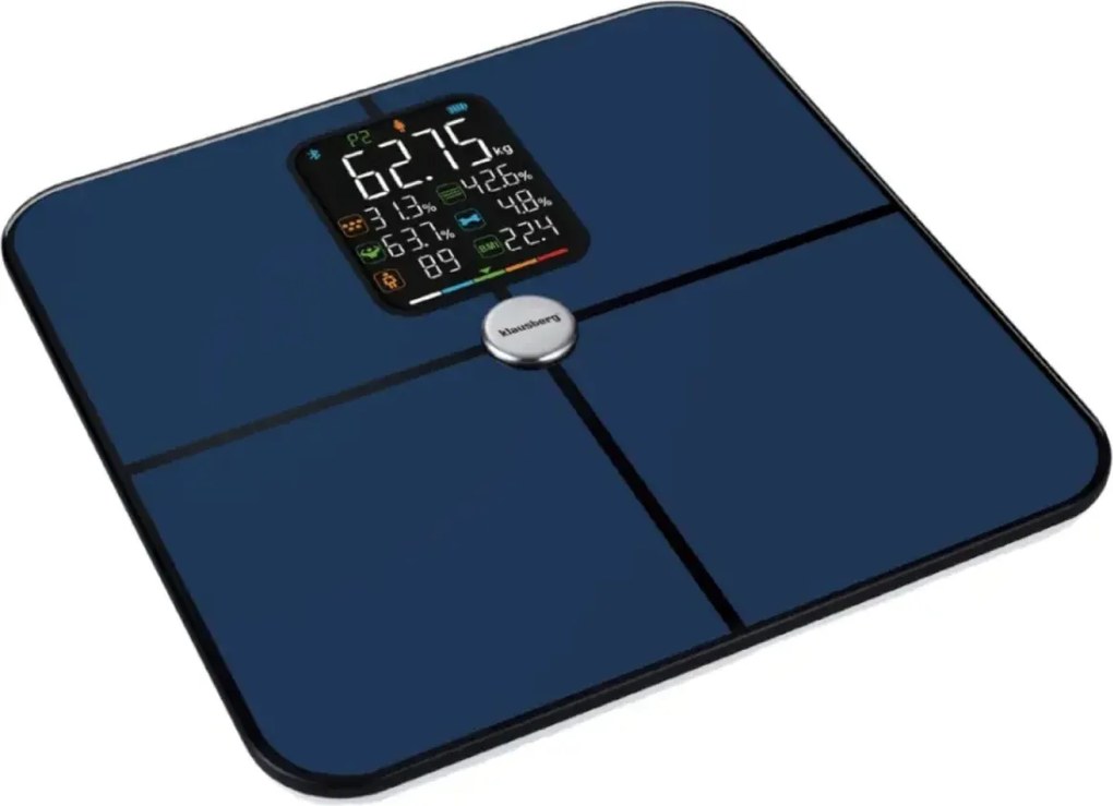 Cantar de baie smart cu analiza corporala Klausberg KB-7940 albastru