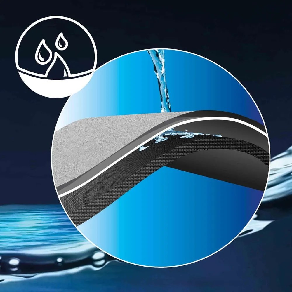 Covoraș de baie gri deschis 50x120 cm Splash – douceur d'intérieur