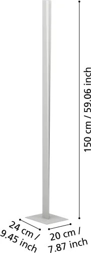 Eglo 901835-LED Lampă de podea dimmabilă RGBW BOLOGNANO-Z LED/10,5W/230V+LED/15,2W gri